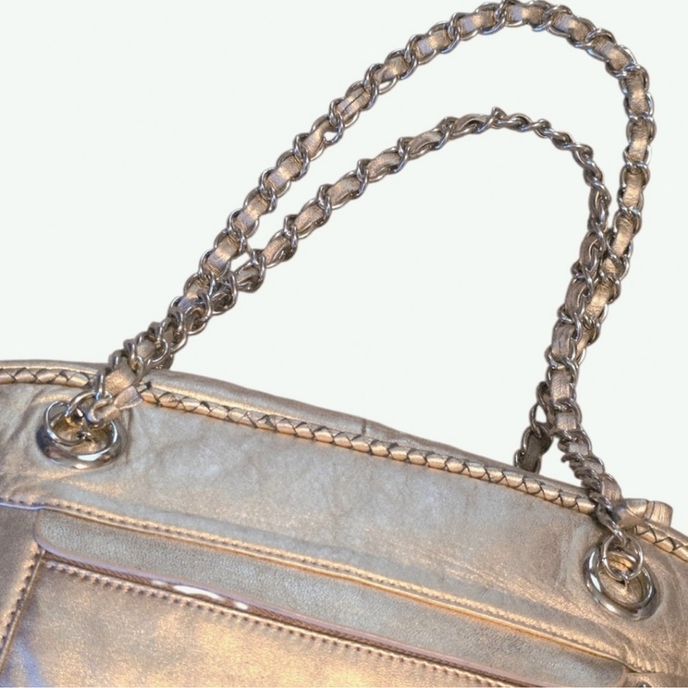 Sharif Gold Embossed Shoulder Bag - Picture 10 of 15